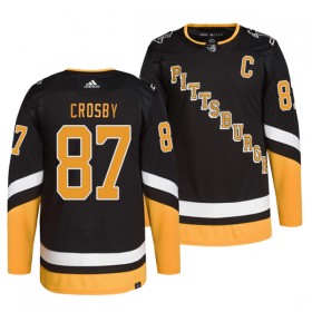Män Ishockey Pittsburgh Penguins tröja Sidney Crosby 87 Adidas Svart Tredje Authentic